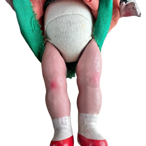 Mexican Dolls Pair in Traditional Costumes Vintage 1930s Ceramic 9" tall each - Picture 12 of 16